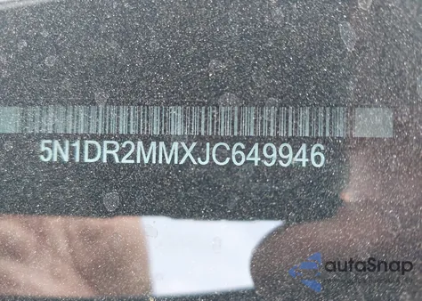 2018 Nissan Pathfinder Platinum from USA, damaged, VIN 5N1DR2MMXJC649946